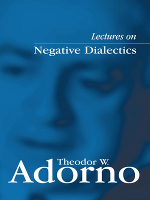cover image of Lectures on Negative Dialectics